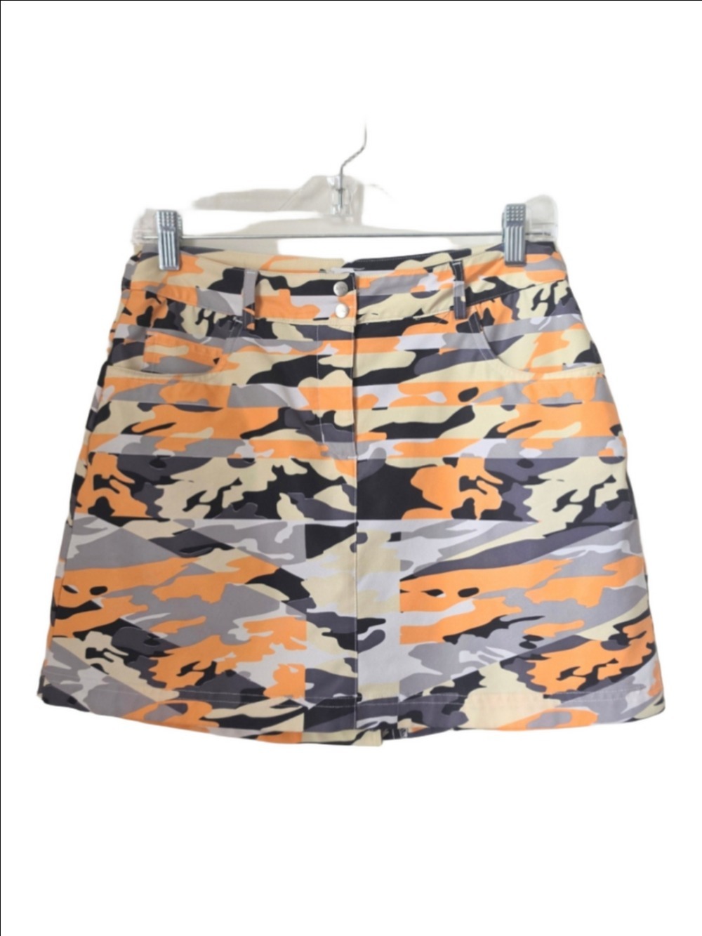 Slazenger Orange Camo Golf Mini Skirt Skirt Size 2